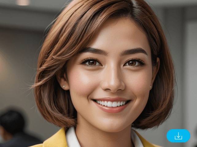 MyEditでも白い歯が爽やかで好印象なAI彼女が生成できました。