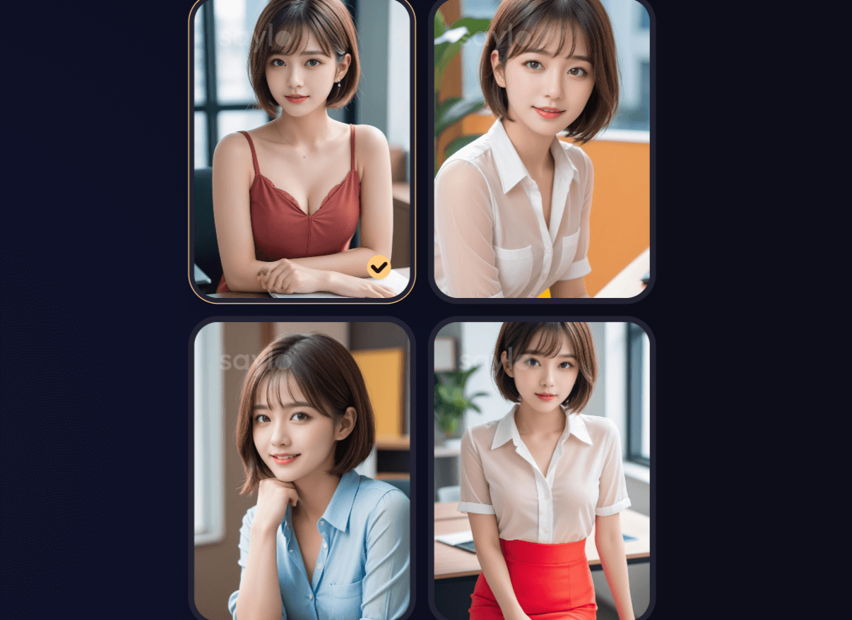 Sayloも、1つのプロンプトで1パターンのAI彼女が作成できます。