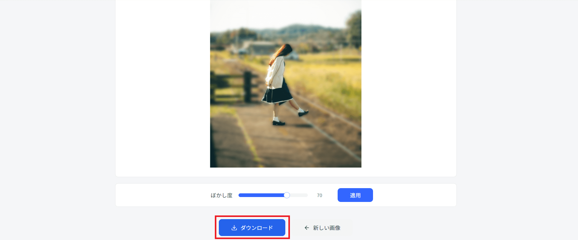 ダウンロードをタップすると保存ができ、操作完了です。