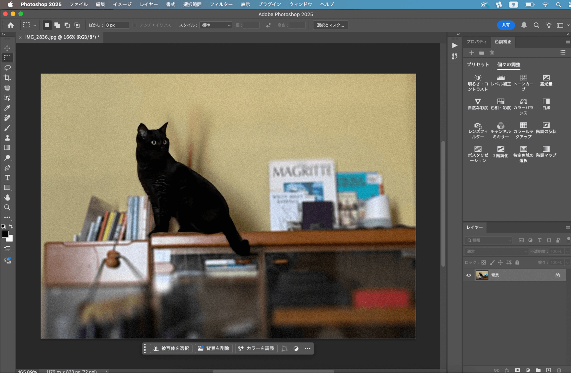 画面上のメニューバーにある「ファイル」から「保存」もしくは「別名で保存」で編集した画像を保存できます。