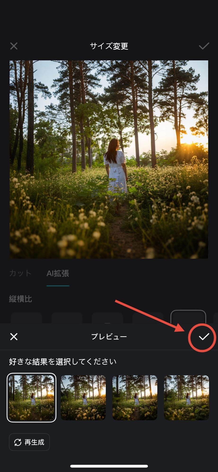 拡張した画像を保存する
