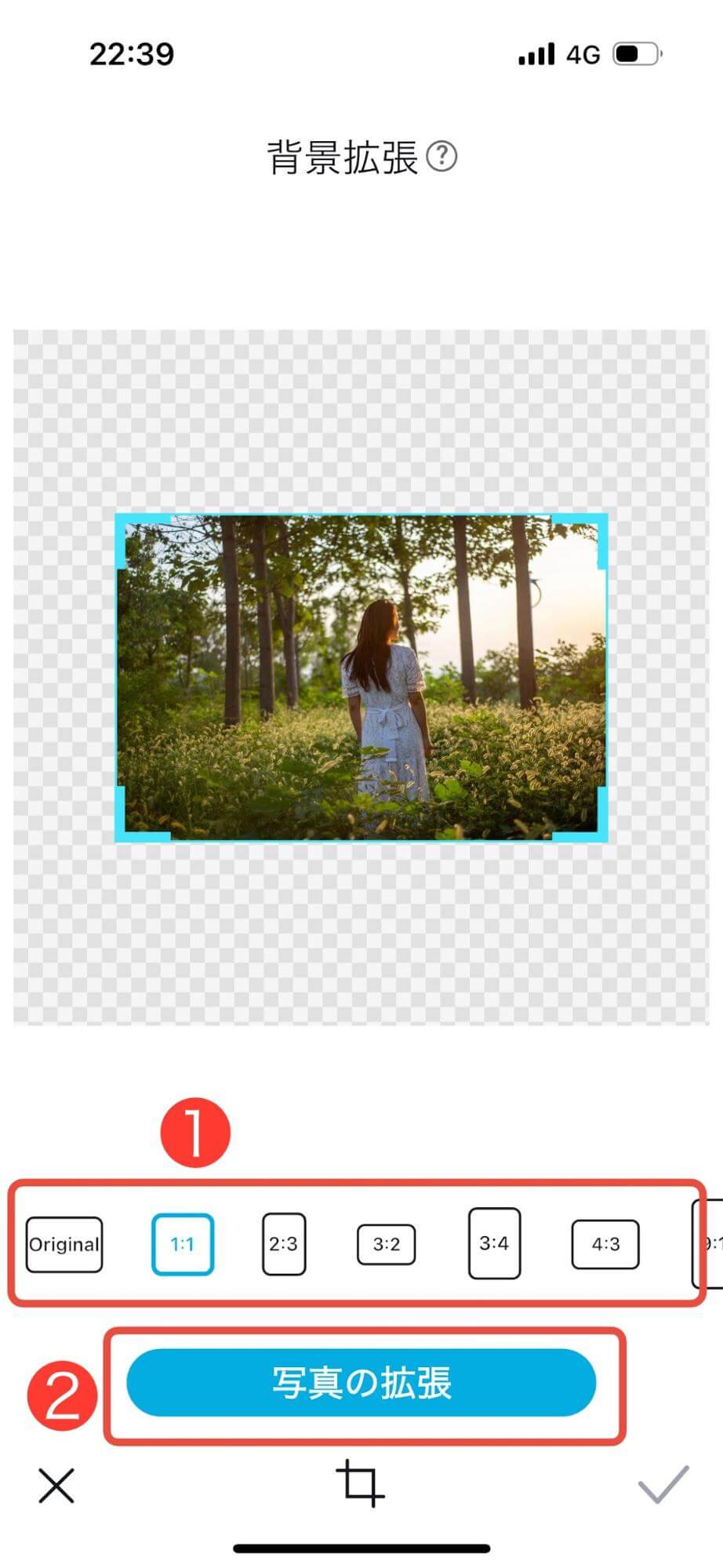 さまざまな比率やInstagramに適したサイズがあるため、自分の目的に合ったものを選択しましょう。