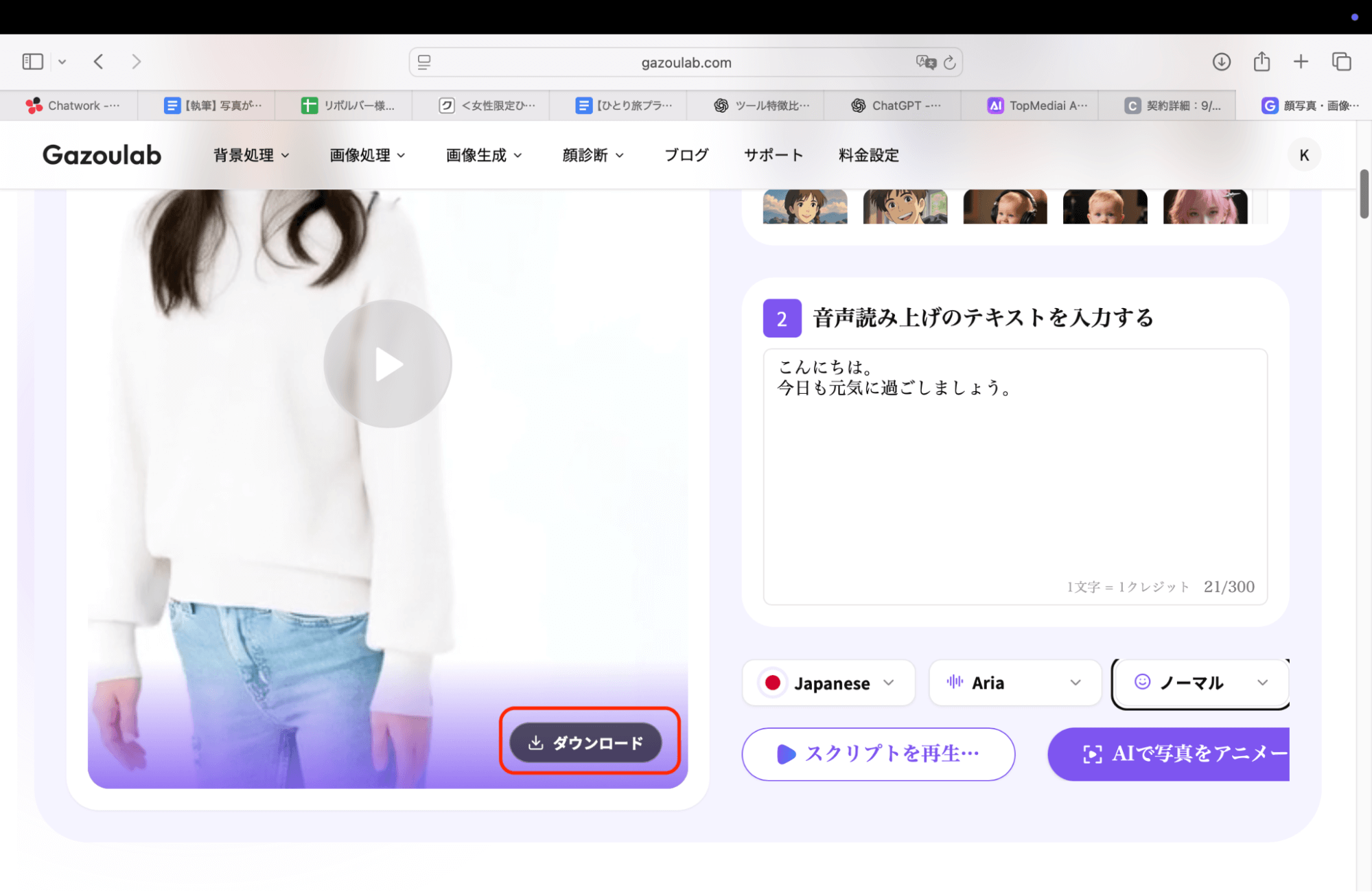 動画をダウンロードする