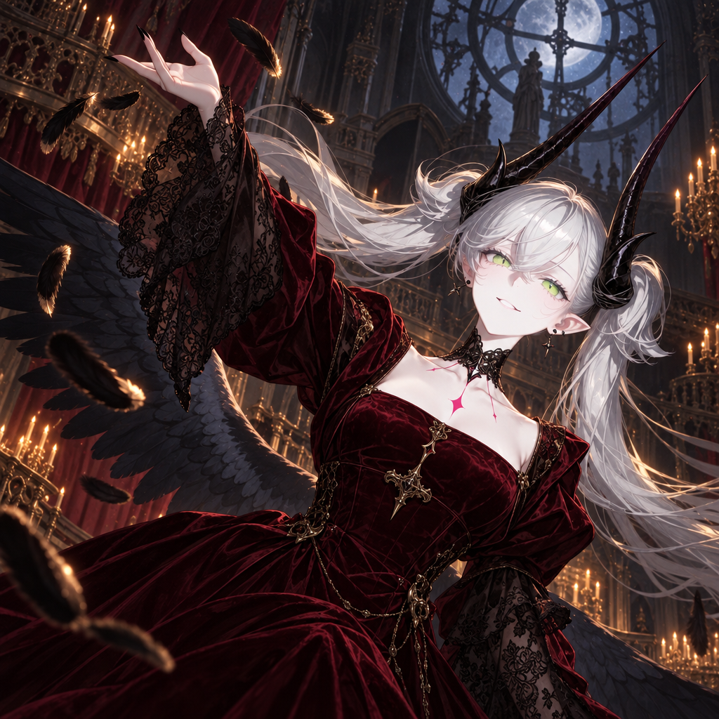 リリス：紅いオペラ座のゴシック幻想イラスト